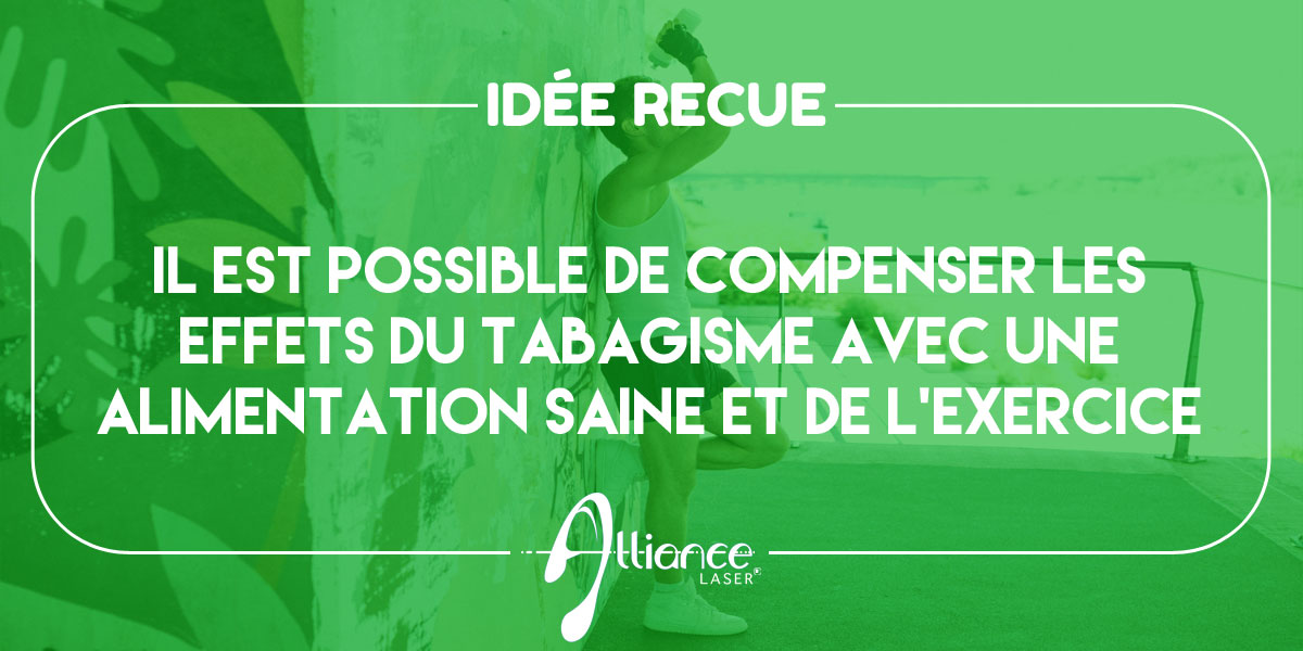 Il est possible de compenser les effets du tabagisme avec une alimentation saine et de l’exercice